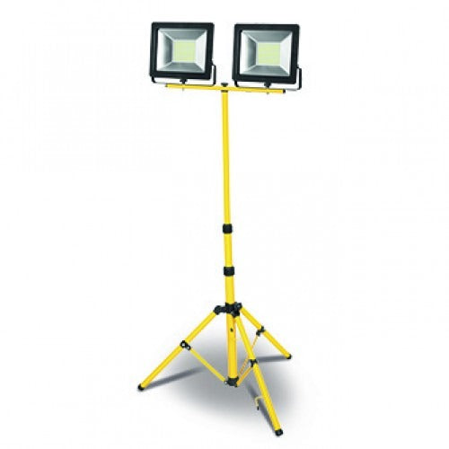 Dubbel LED schijnwerper met statief - IP65 - 2x 50W Dubbel LED schijnwerper met statief - IP65 - 2x 50W